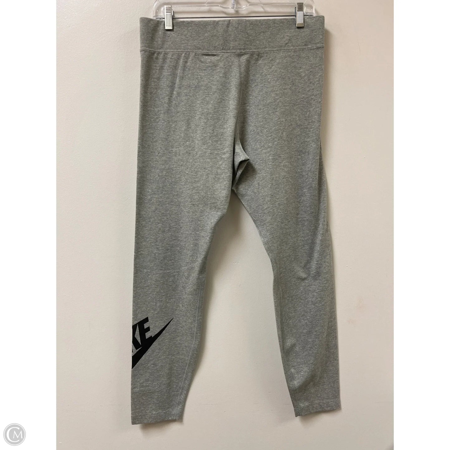Athletic Leggings By Nike In Grey, Size: Xl
