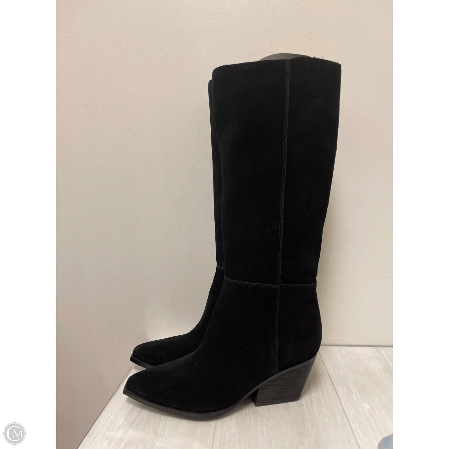Boots Knee Heels By Marc Fisher In Black, Size: 10