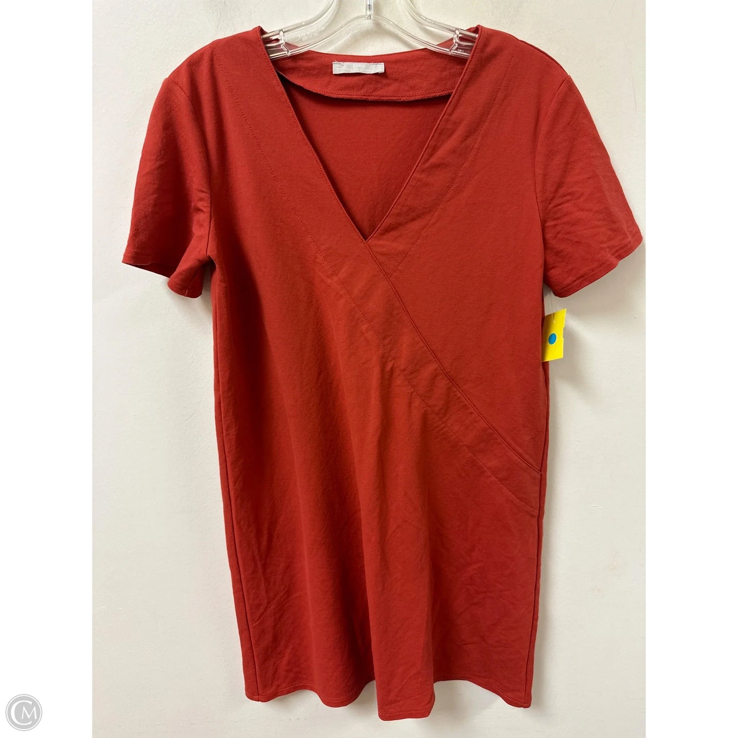 Dress Casual Short By Zara In Orange, Size: M