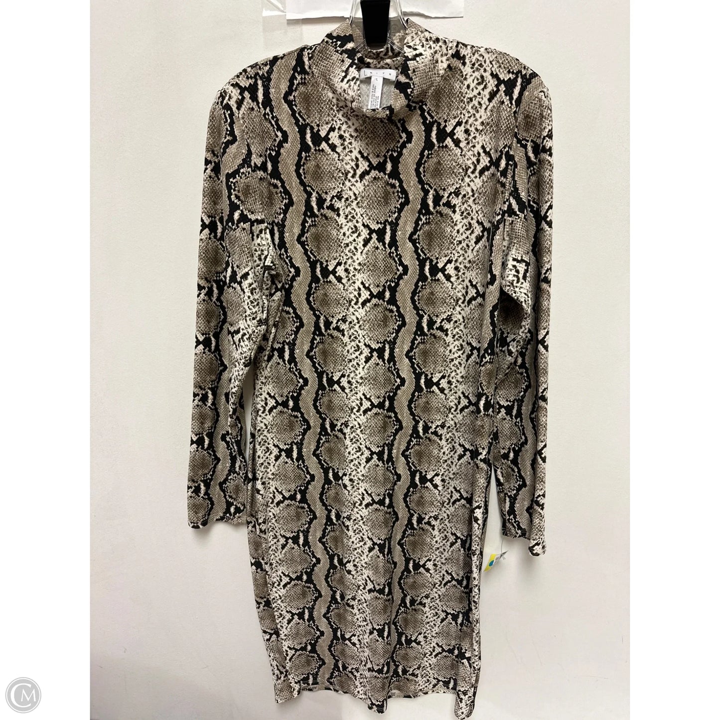 Dress Casual Midi By Leith In Snakeskin Print, Size: L