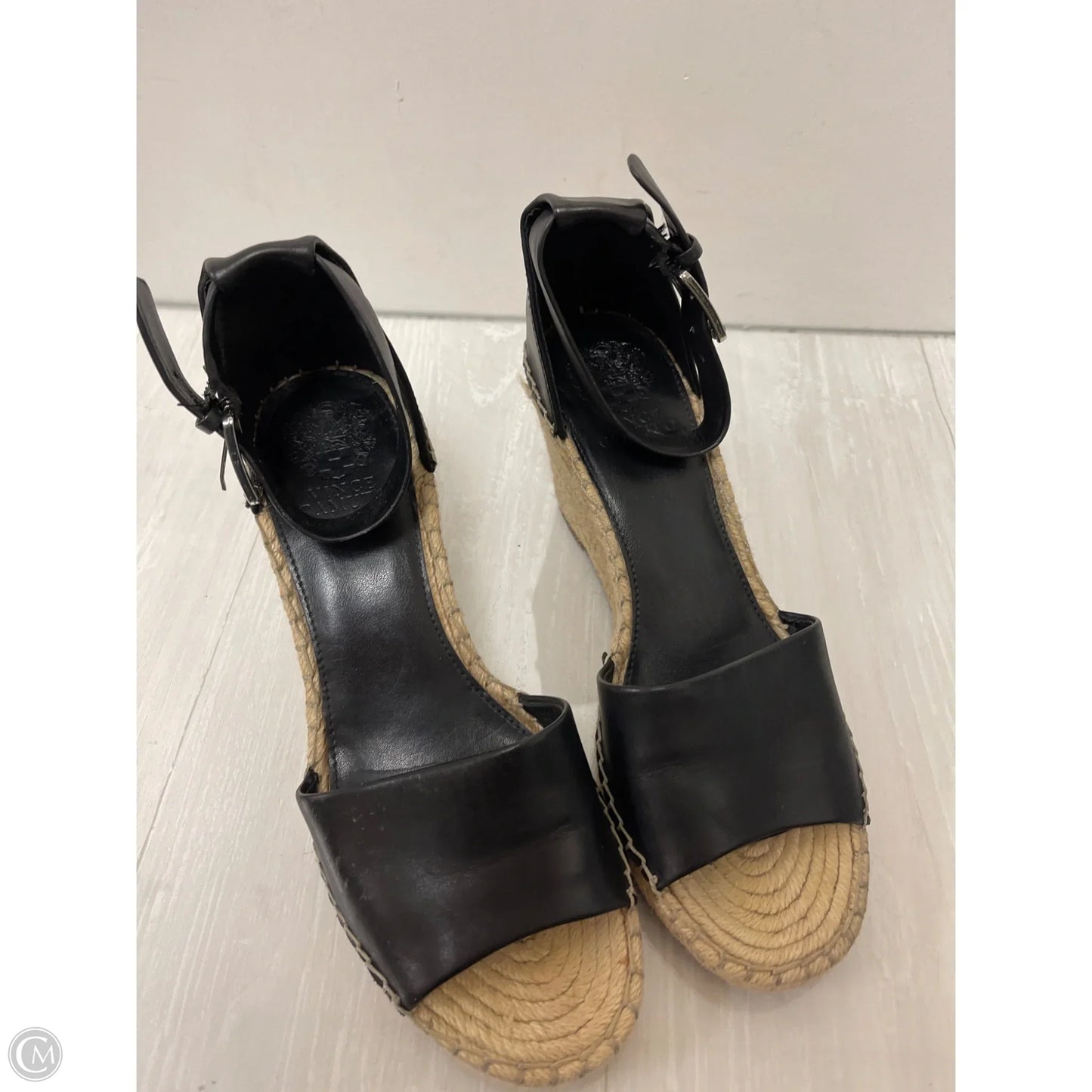 Sandals Heels Wedge By Vince Camuto In Black, Size: 10