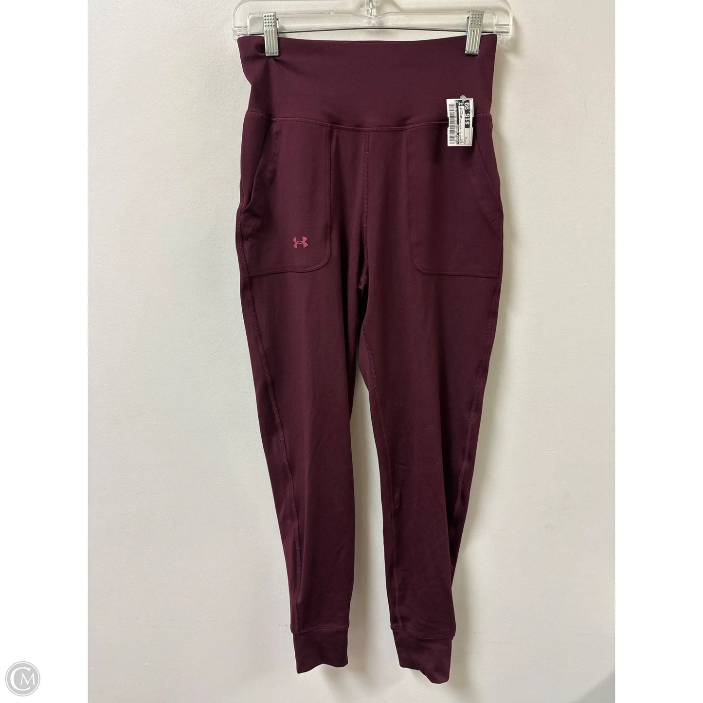 Athletic Leggings By Under Armour In Red, Size: S