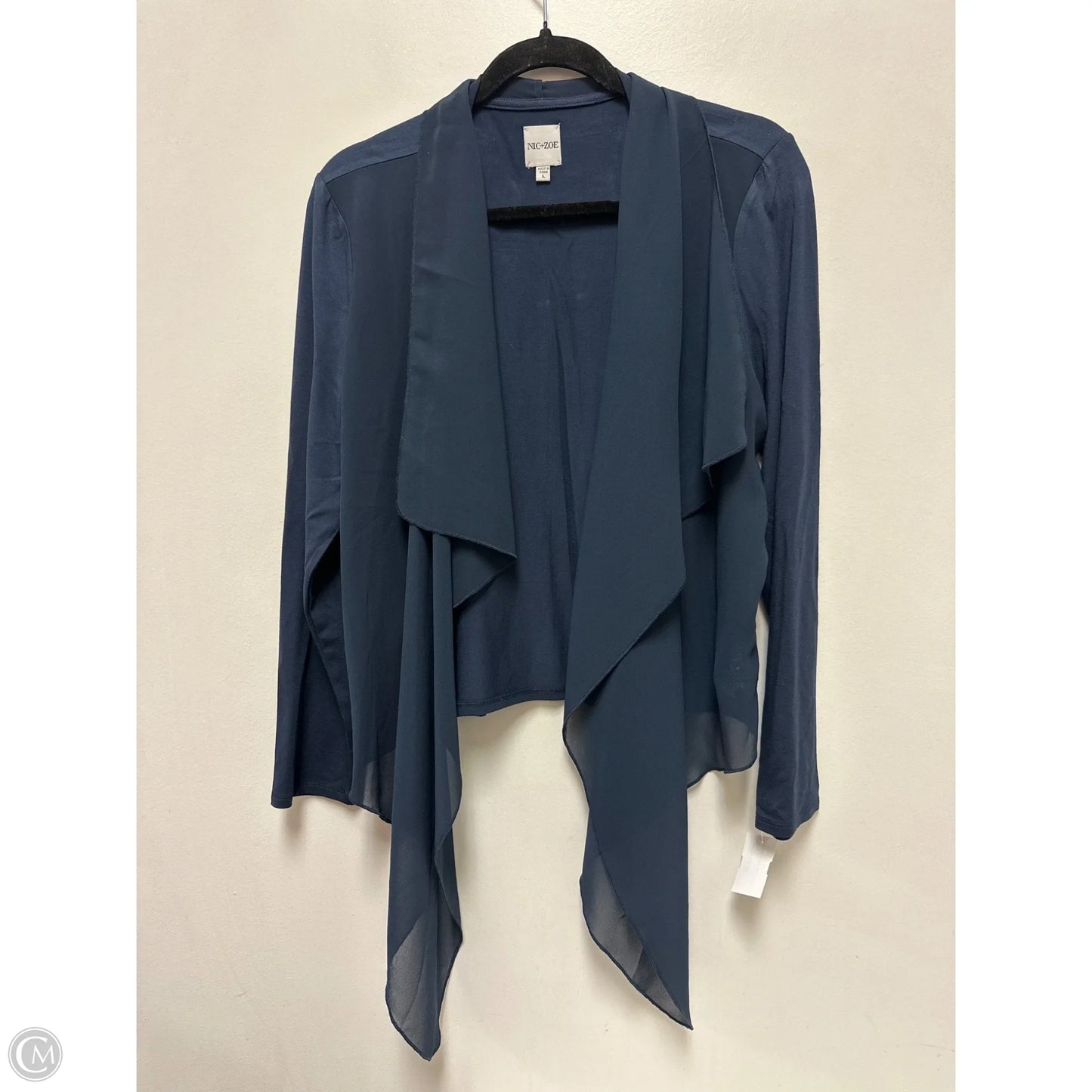 Sweater Cardigan By Nic + Zoe In Navy, Size: L