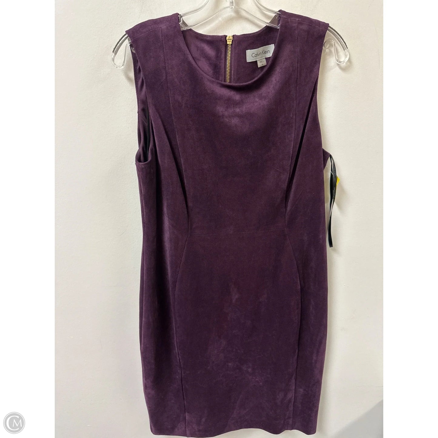 Dress Casual Midi By Calvin Klein In Purple, Size: Xl