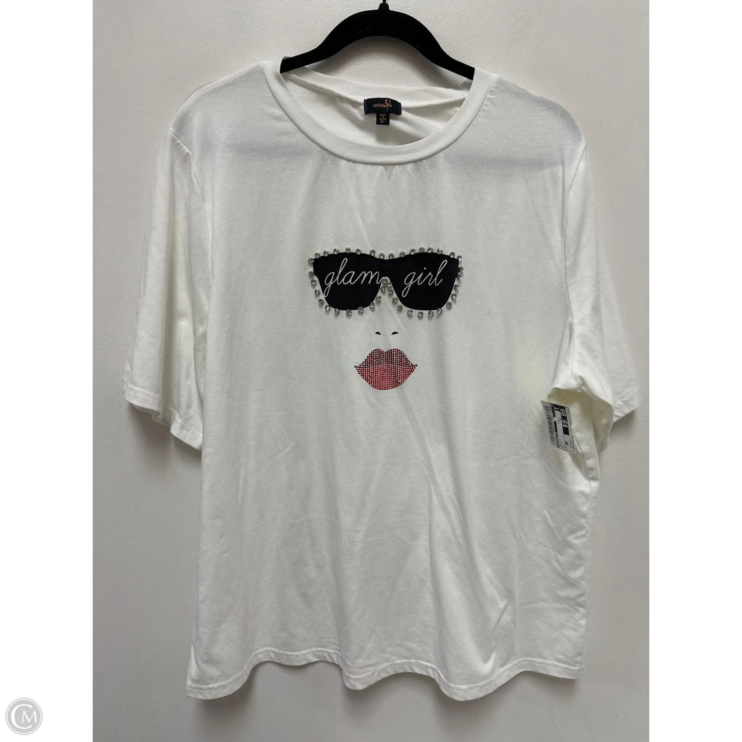 Top Short Sleeve By Ontwelfth In White, Size: 2x