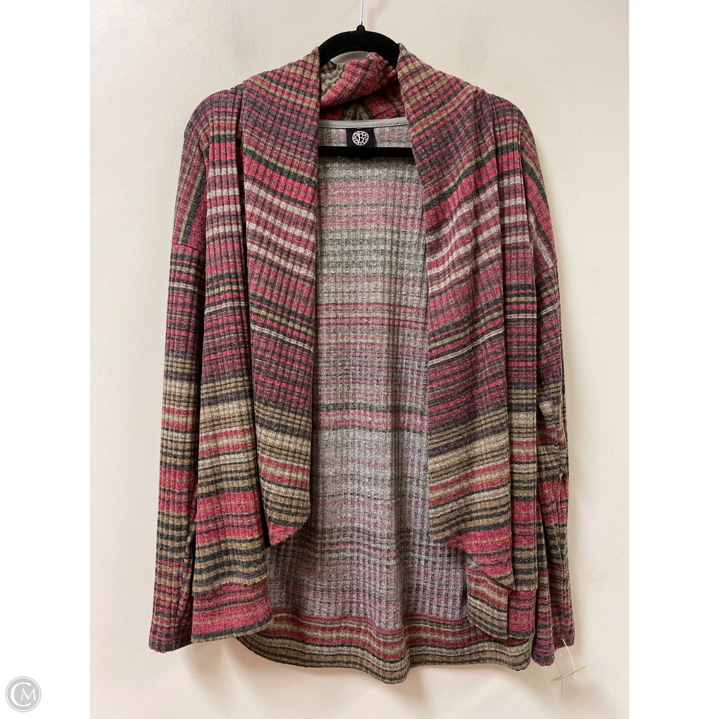 Sweater Cardigan By Bobeau In Red, Size: L