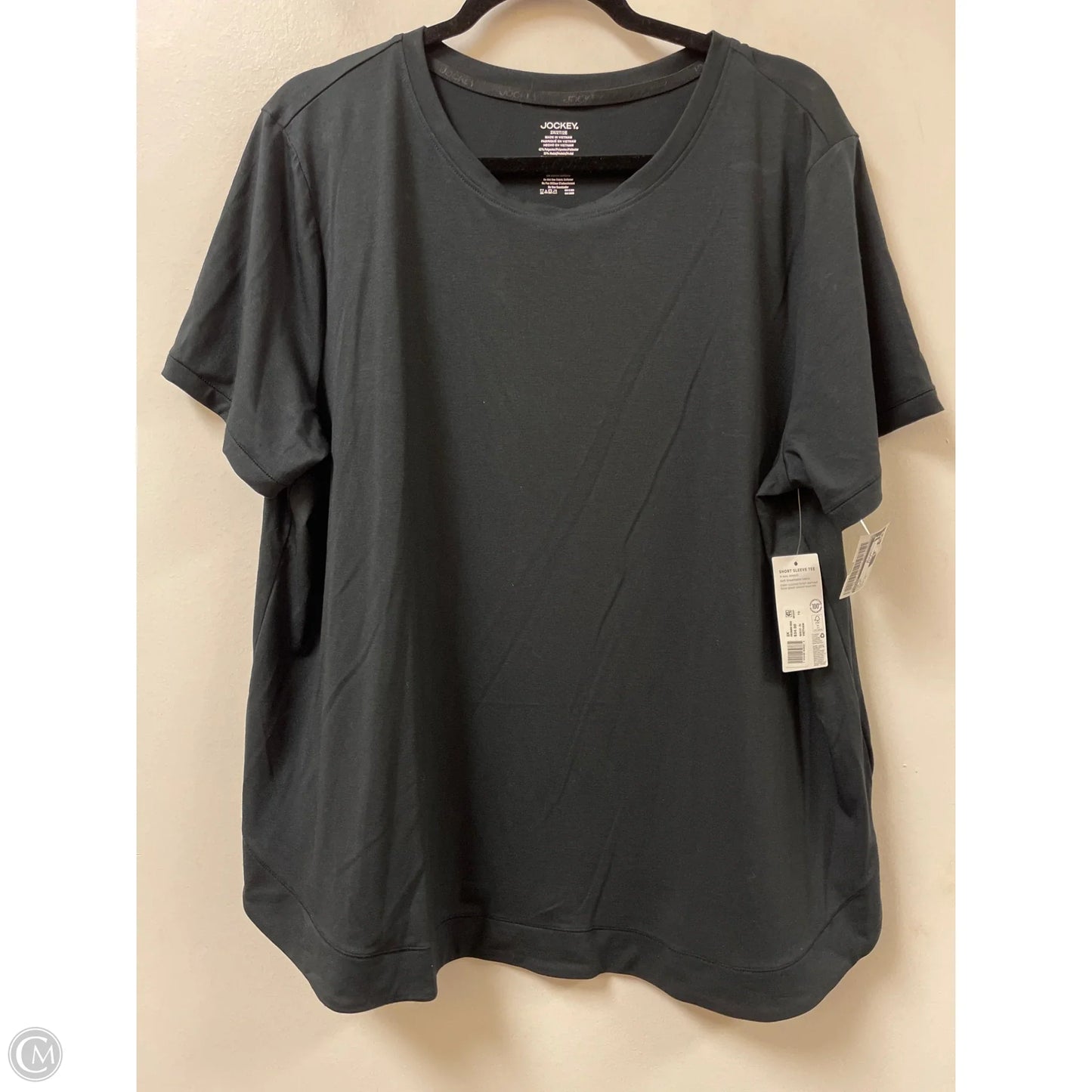 Top Short Sleeve By Jockey In Black, Size: 2x
