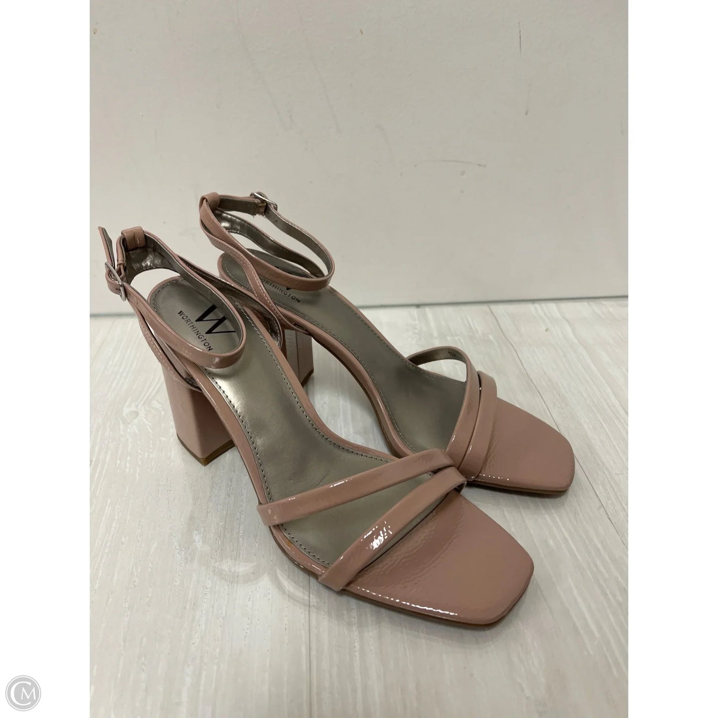 Sandals Heels Block By Worthington In Pink, Size: 10