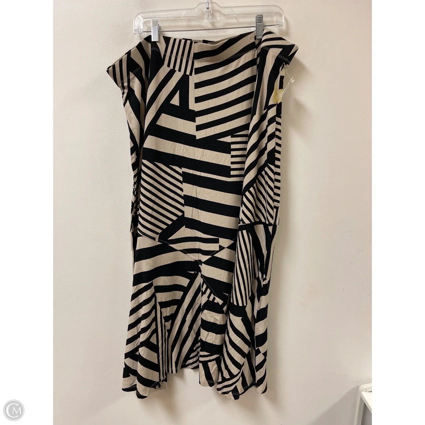 Skirt Maxi By Chicos In Black & Cream, Size: 1x