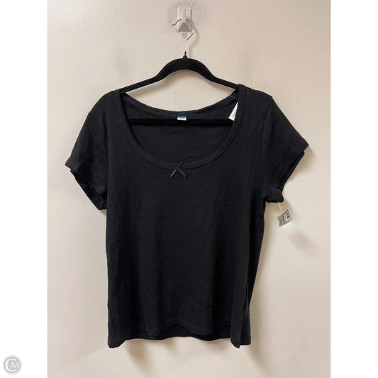 Top Short Sleeve By Old Navy In Black, Size: Xl