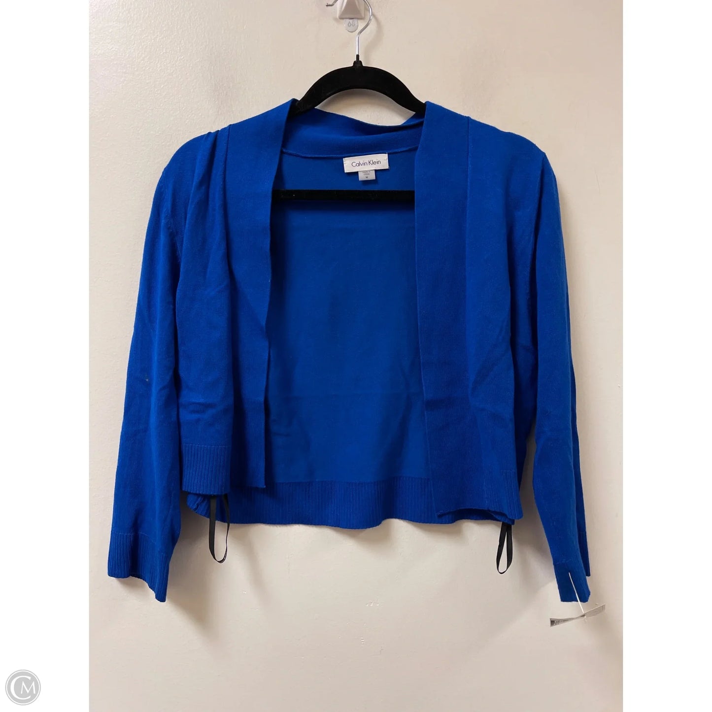 Sweater Cardigan By Calvin Klein In Blue, Size: M