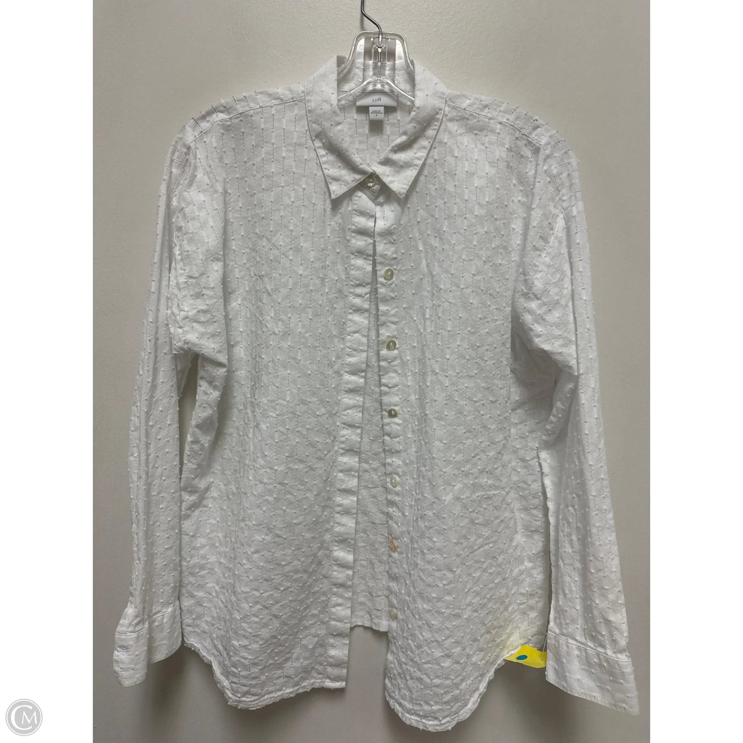 Blouse Long Sleeve By J. Jill In White, Size: S