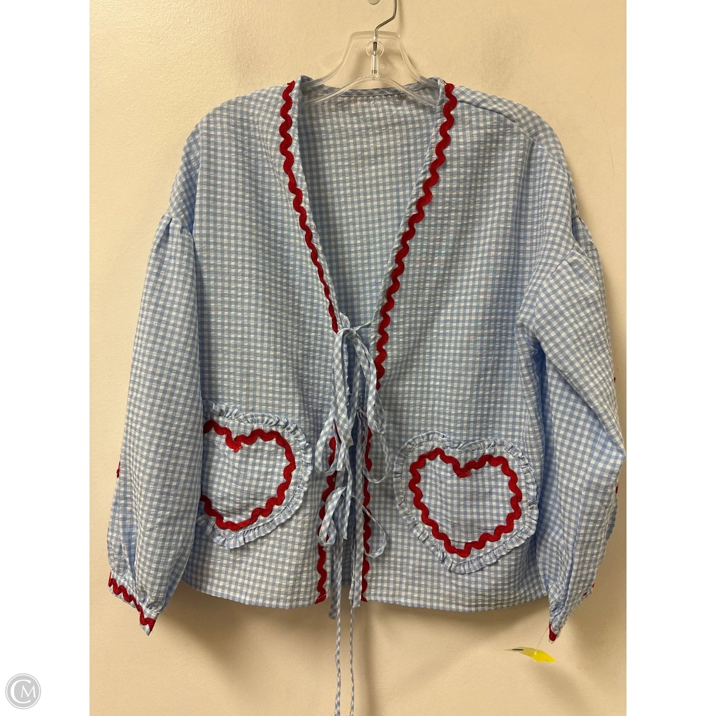 Blouse Long Sleeve By Clothes Mentor In Blue, Size: S
