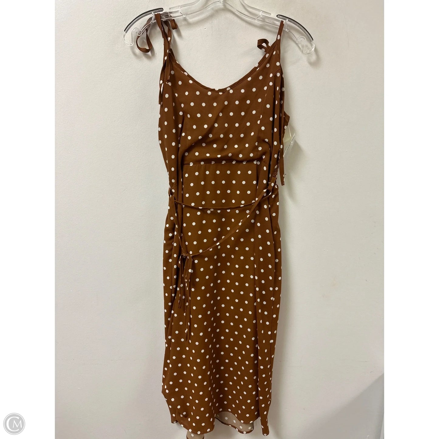 Dress Casual Midi By Kittenish In Polkadot Pattern, Size: M