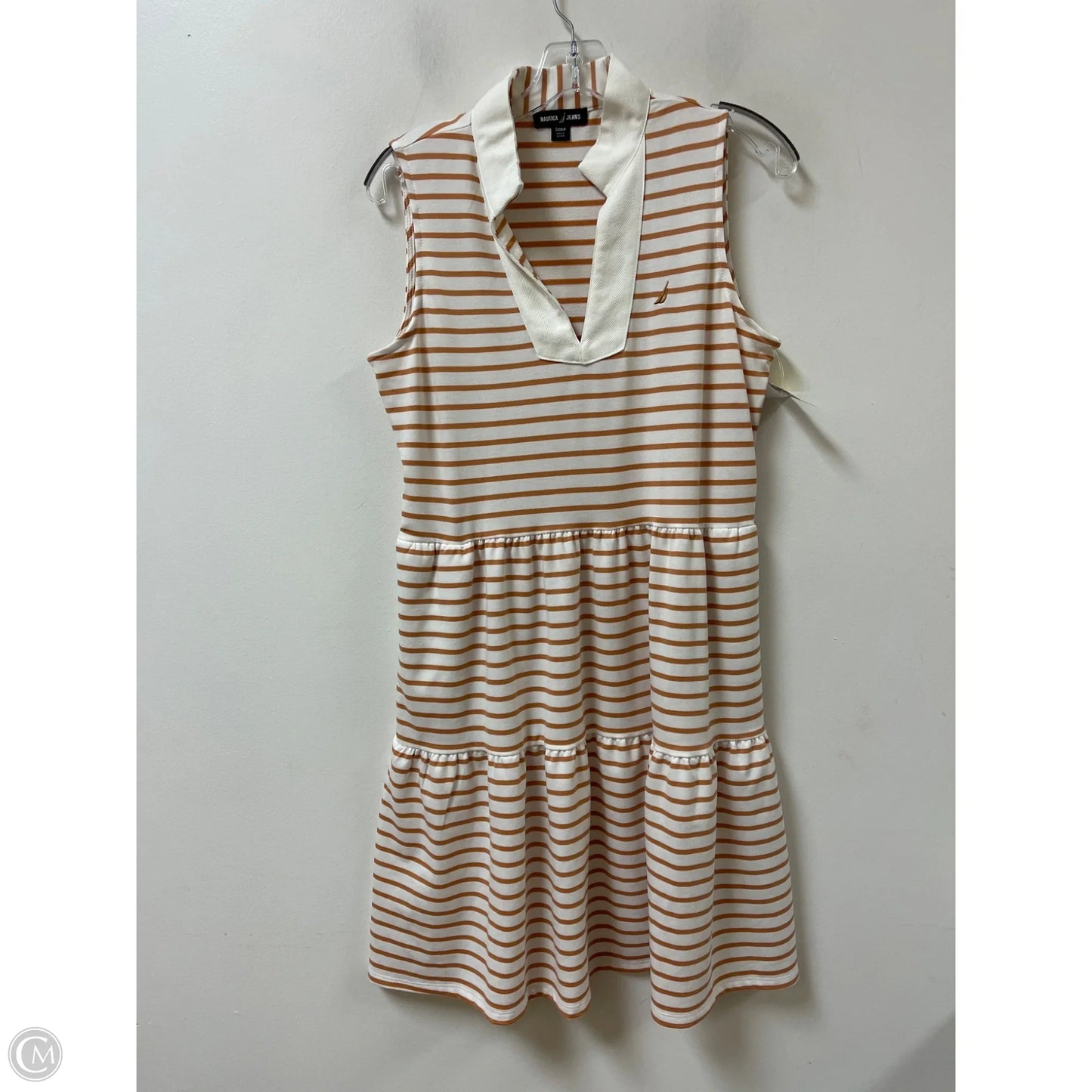 Dress Casual Midi By Nautica In Tan, Size: S