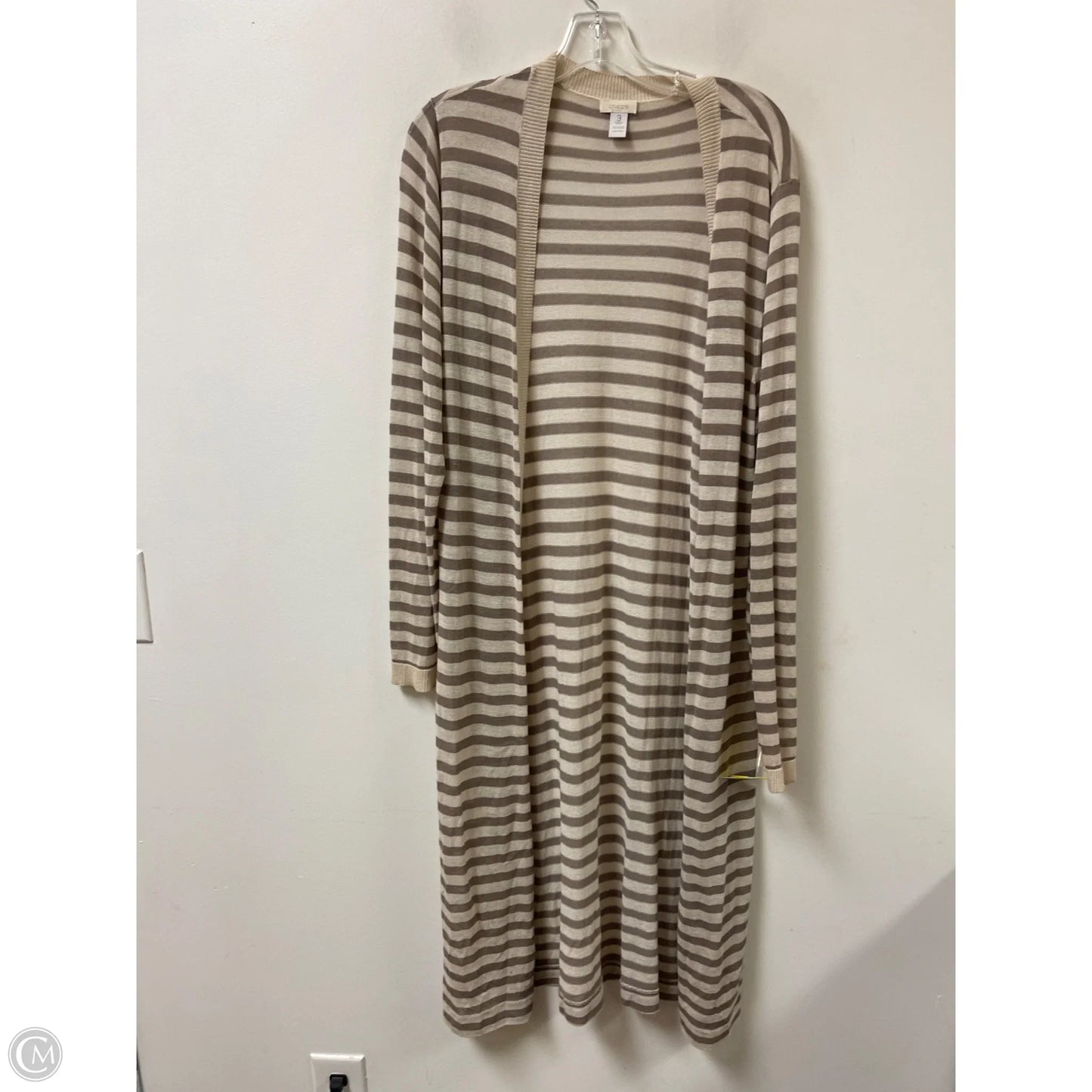 Sweater Cardigan By Chicos In Brown, Size: L