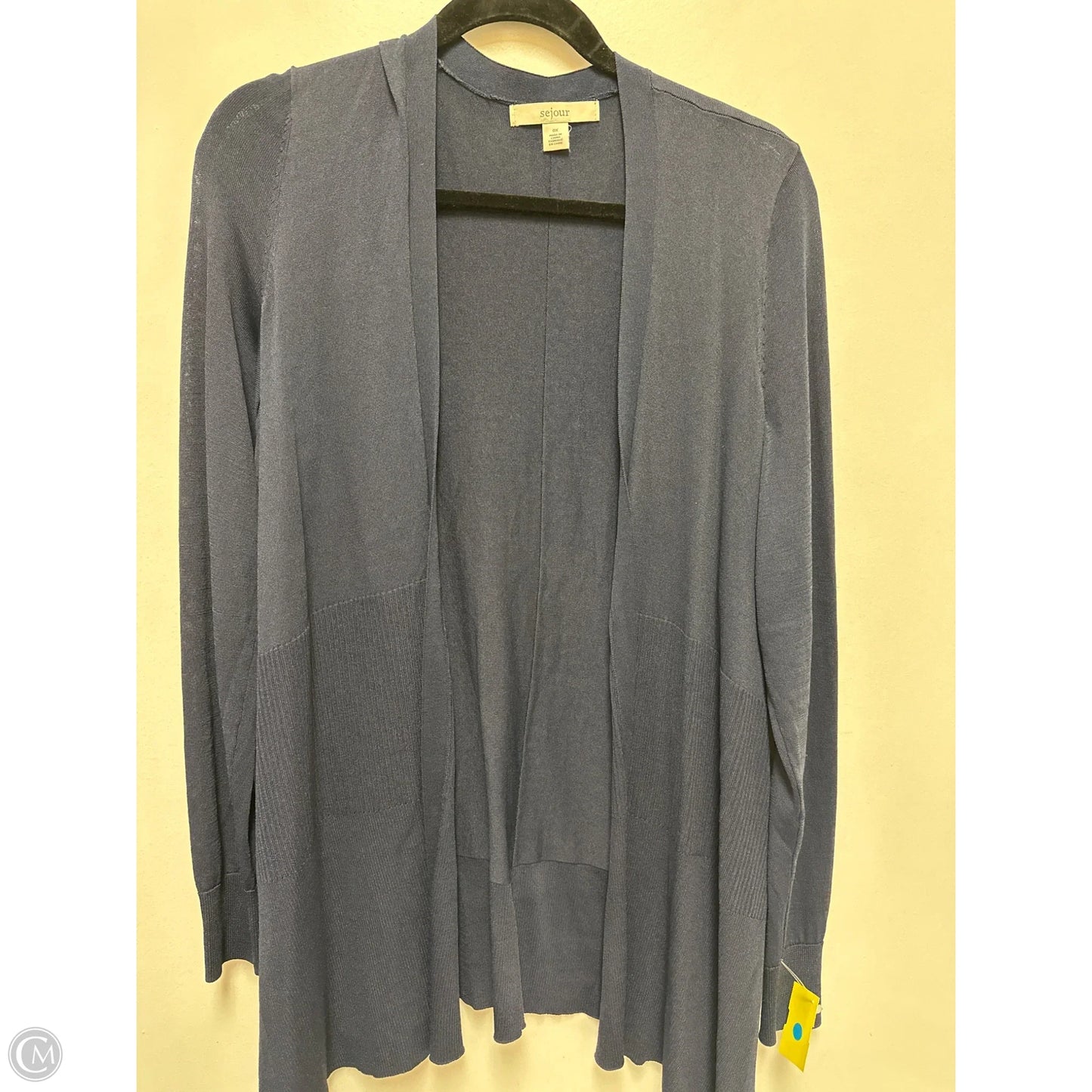 Sweater Cardigan By Sejour In Navy, Size: Xl