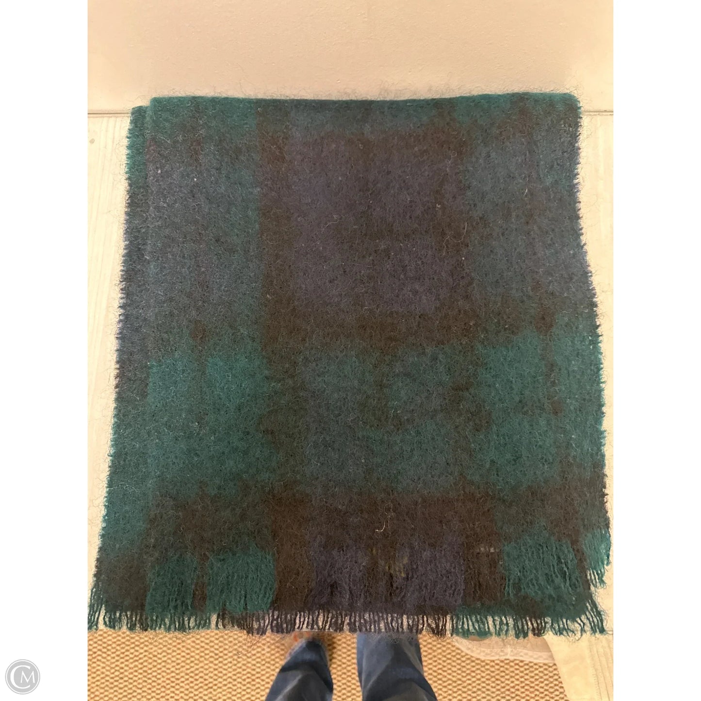 Scarf Winter By Clothes Mentor In Blue & Green
