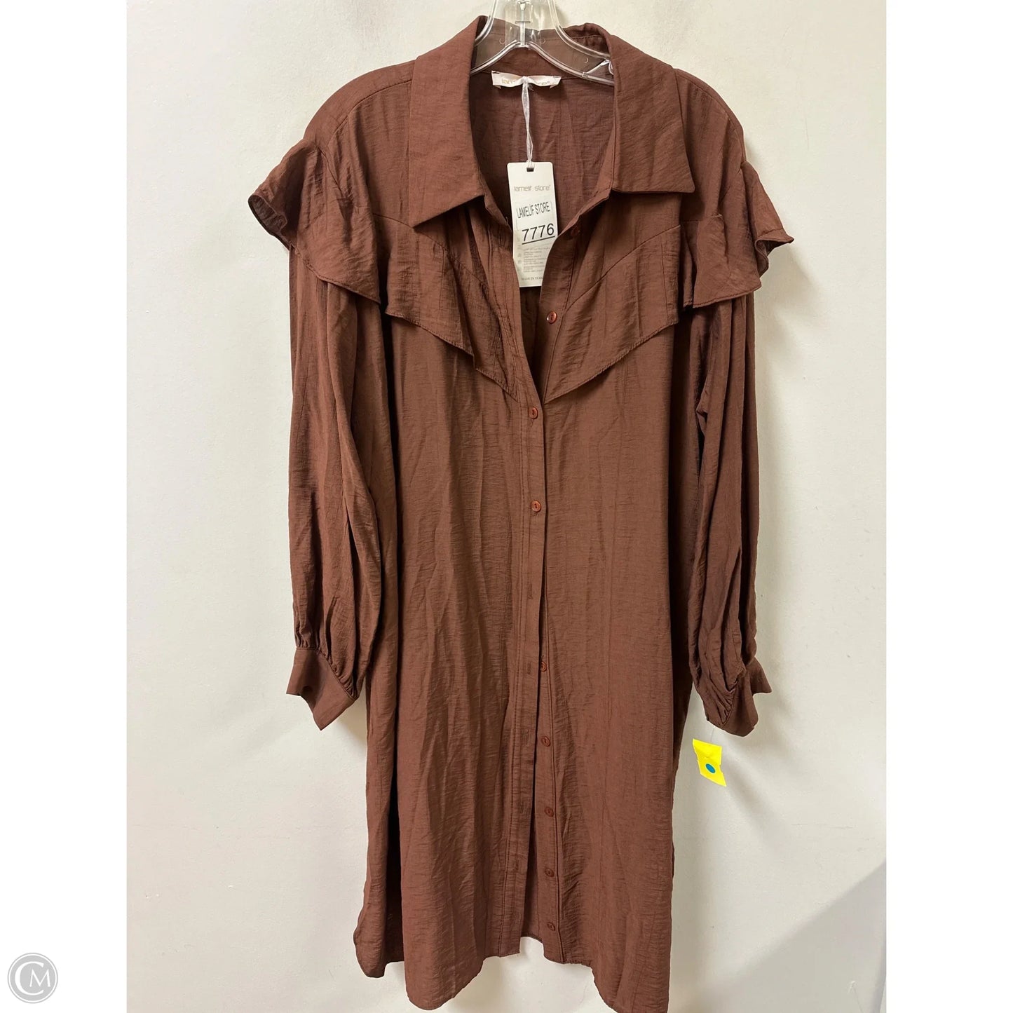Dress Casual Maxi By Clothes Mentor In Brown, Size: L