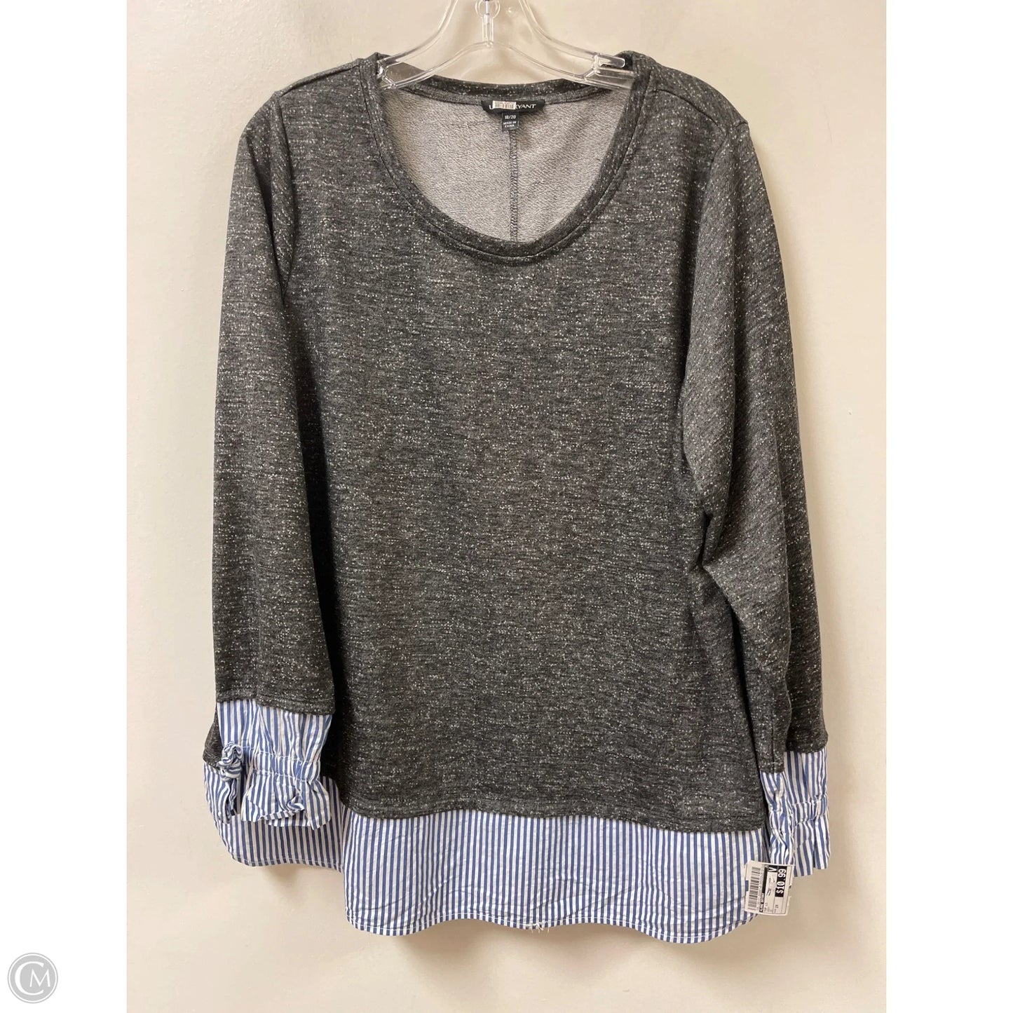 Top Long Sleeve By Lane Bryant In Grey, Size: 2x