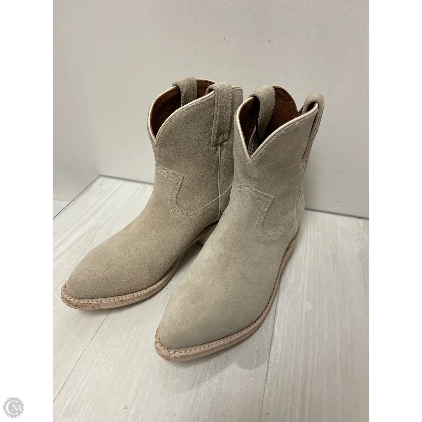 Boots Designer By Frye In Cream, Size: 6