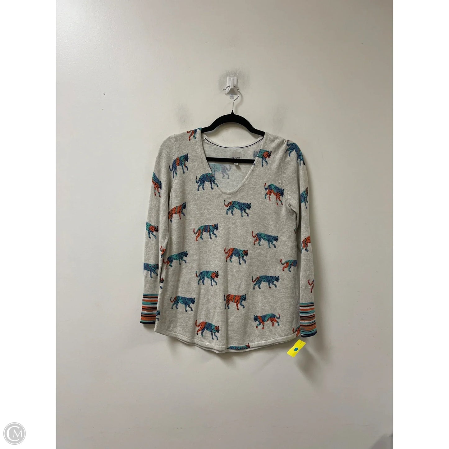 Top Long Sleeve By Nic + Zoe In Multi-colored, Size: Xs