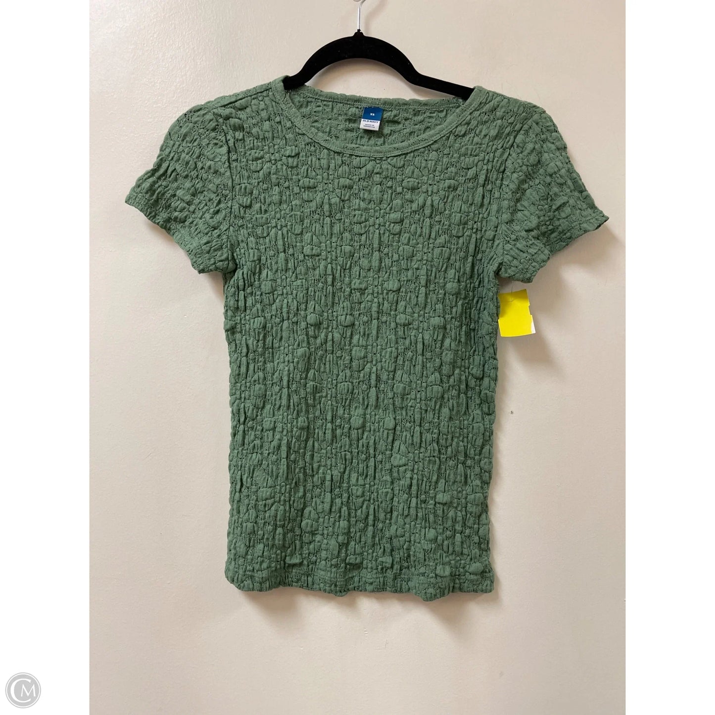 Top Short Sleeve By Old Navy In Green, Size: Xs