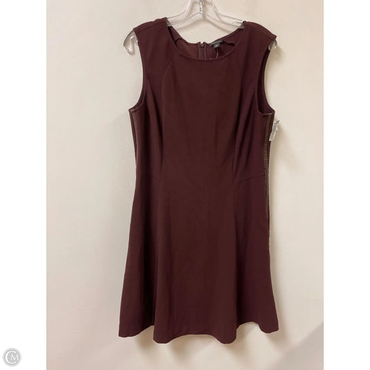 Dress Casual Midi By Ann Taylor In Brown, Size: Xl