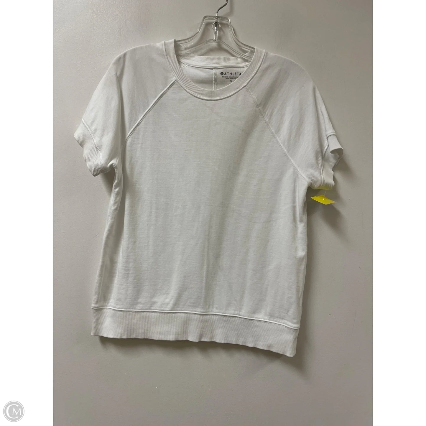 Athletic Top Short Sleeve By Athleta In White, Size: S