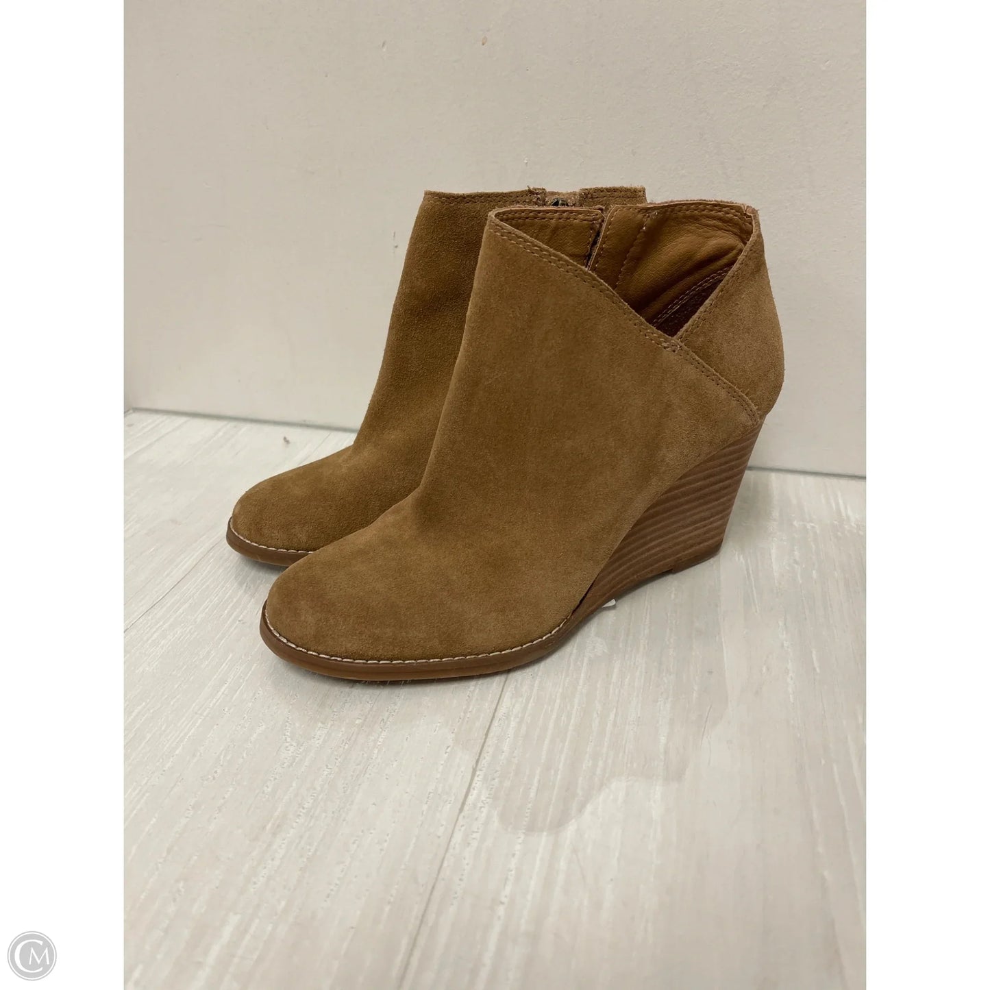 Boots Ankle Heels By Lucky Brand In Brown, Size: 8.5