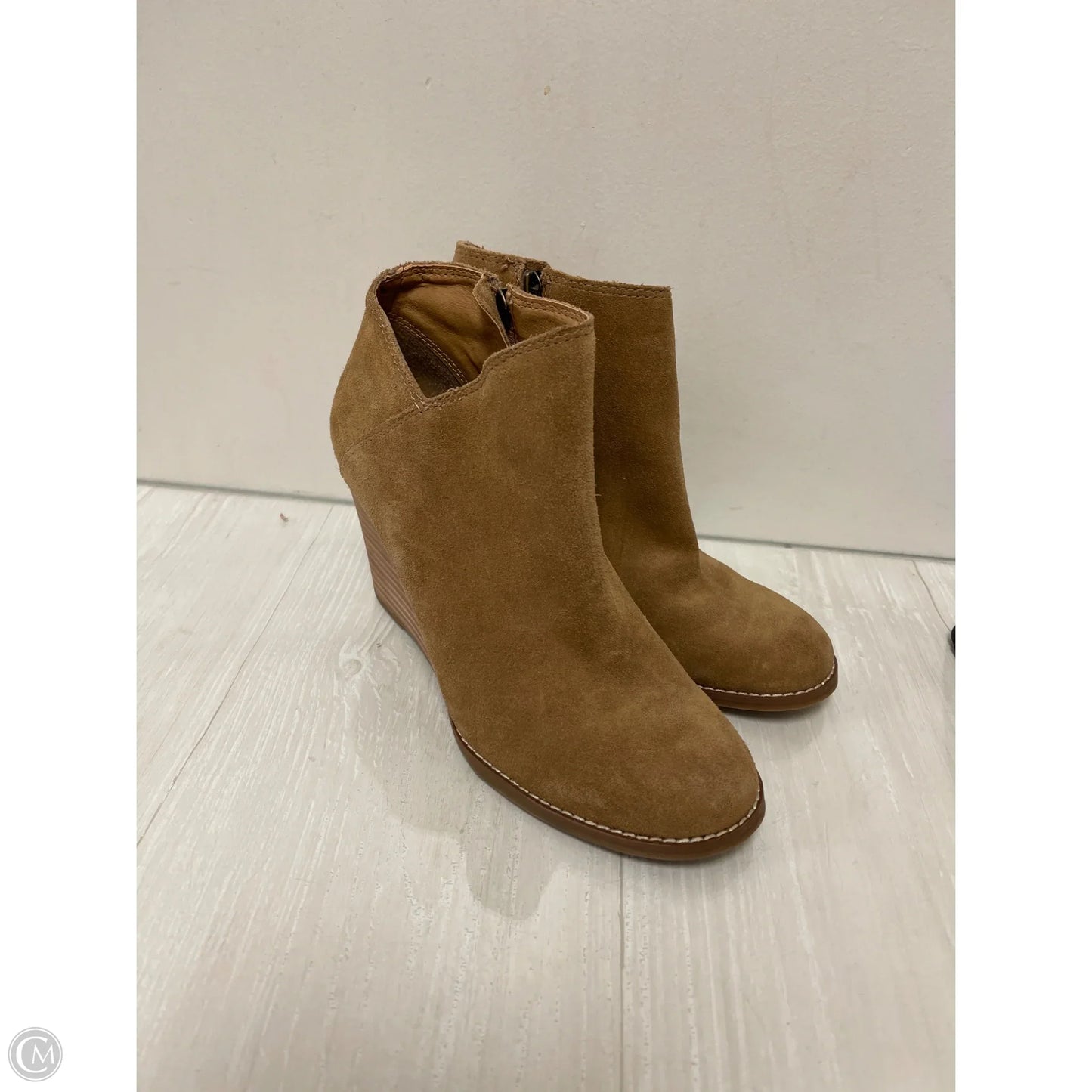 Boots Ankle Heels By Lucky Brand In Brown, Size: 8.5
