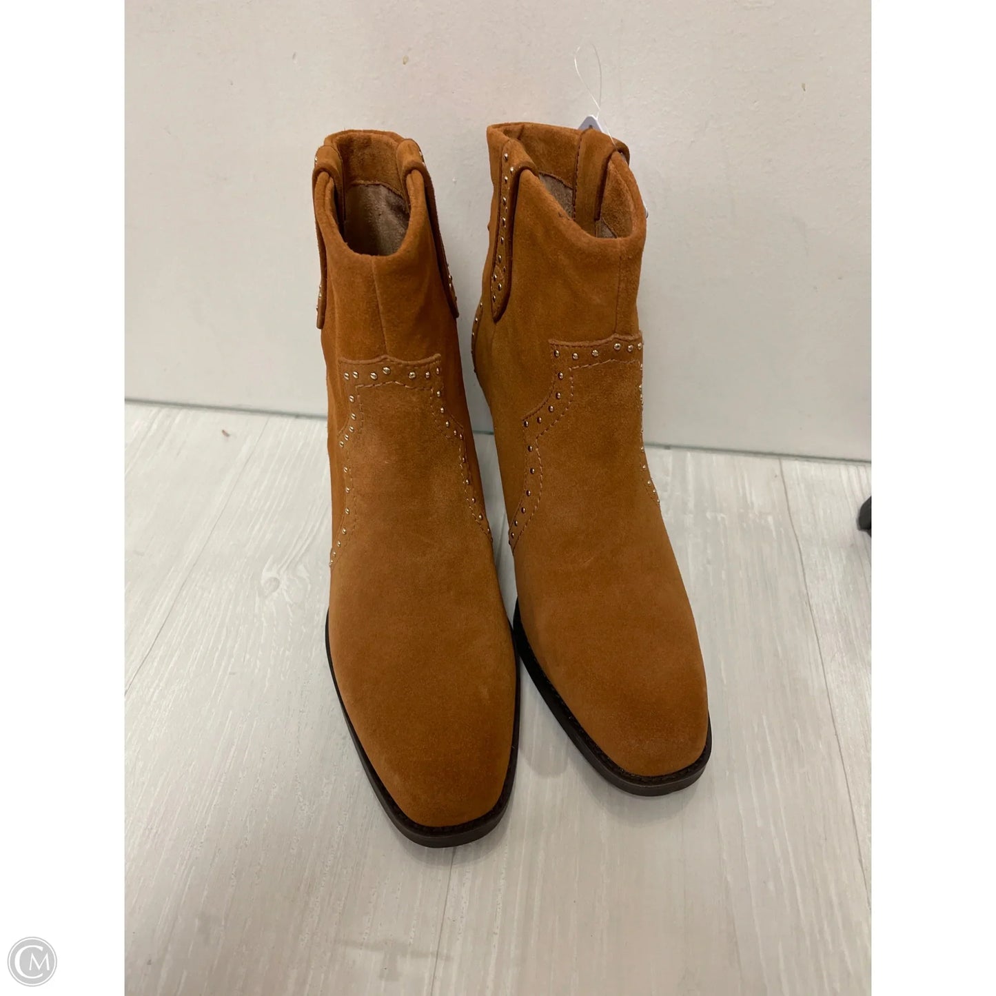 Boots Ankle Heels By Aerosoles In Brown, Size: 8