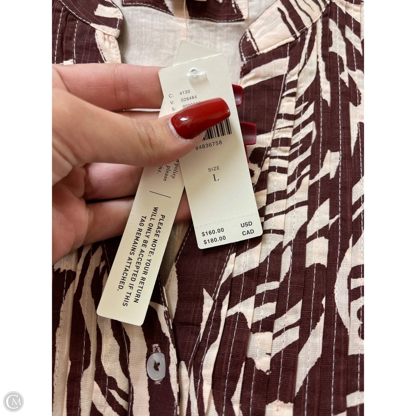 Dress Casual Maxi By Maeve In Brown, Size: L