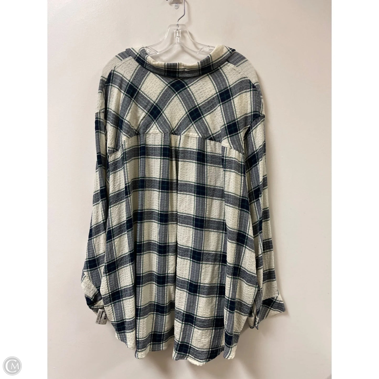 Blouse Long Sleeve By Lane Bryant In Blue & Green, Size: 4x