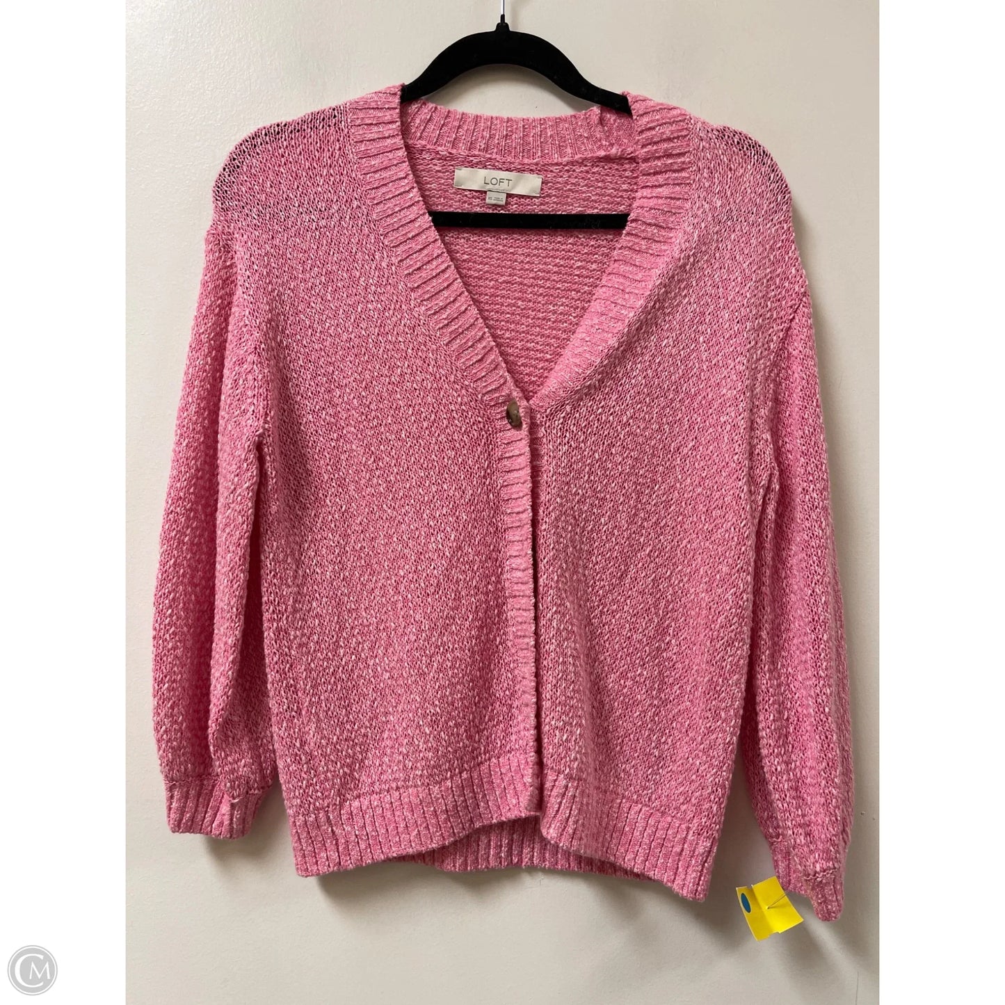 Sweater Cardigan By Loft In Pink, Size: Xs