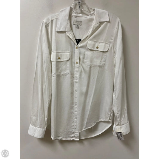 Blouse Long Sleeve By Lucky Brand In White, Size: M