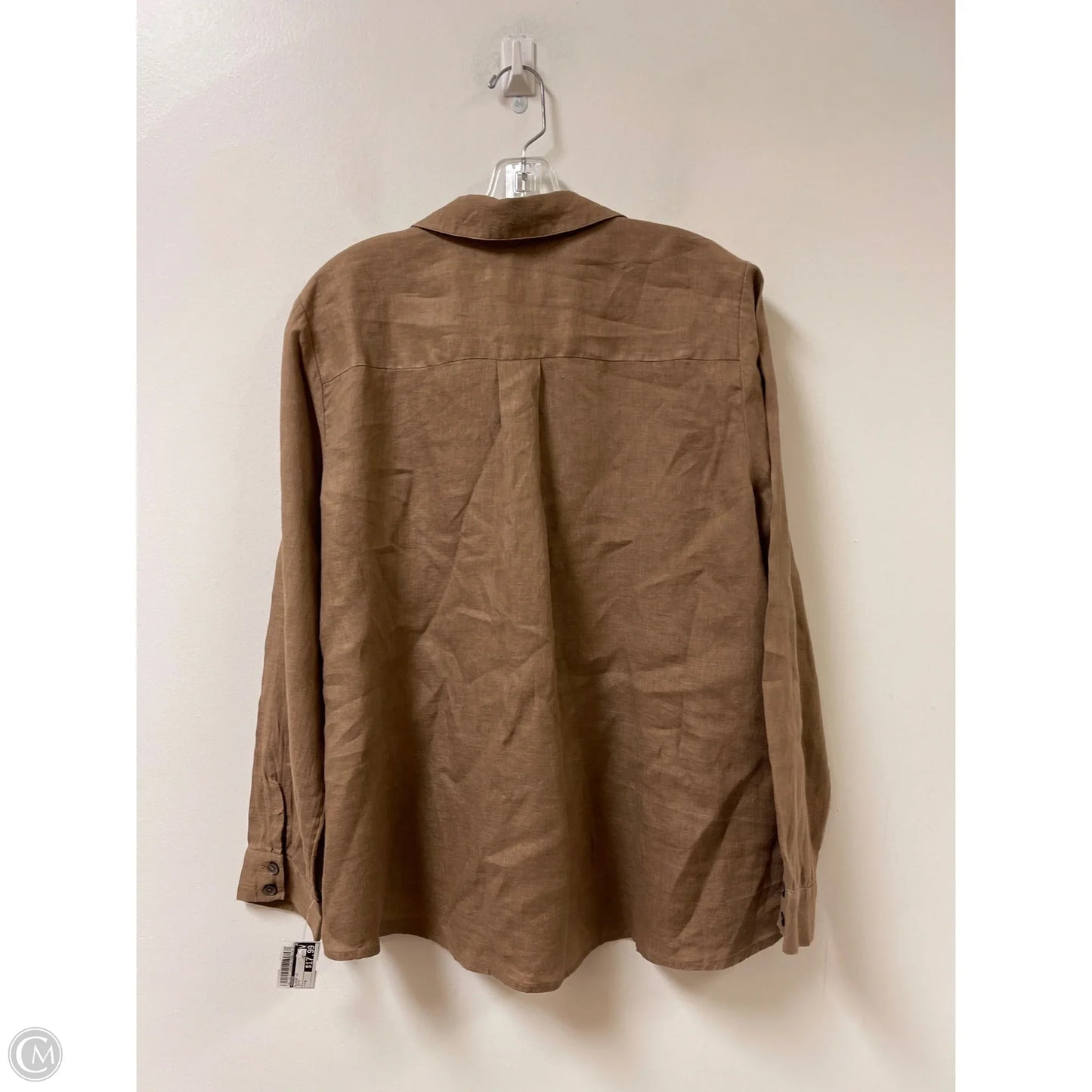 Blouse Long Sleeve By Chicos In Brown, Size: M