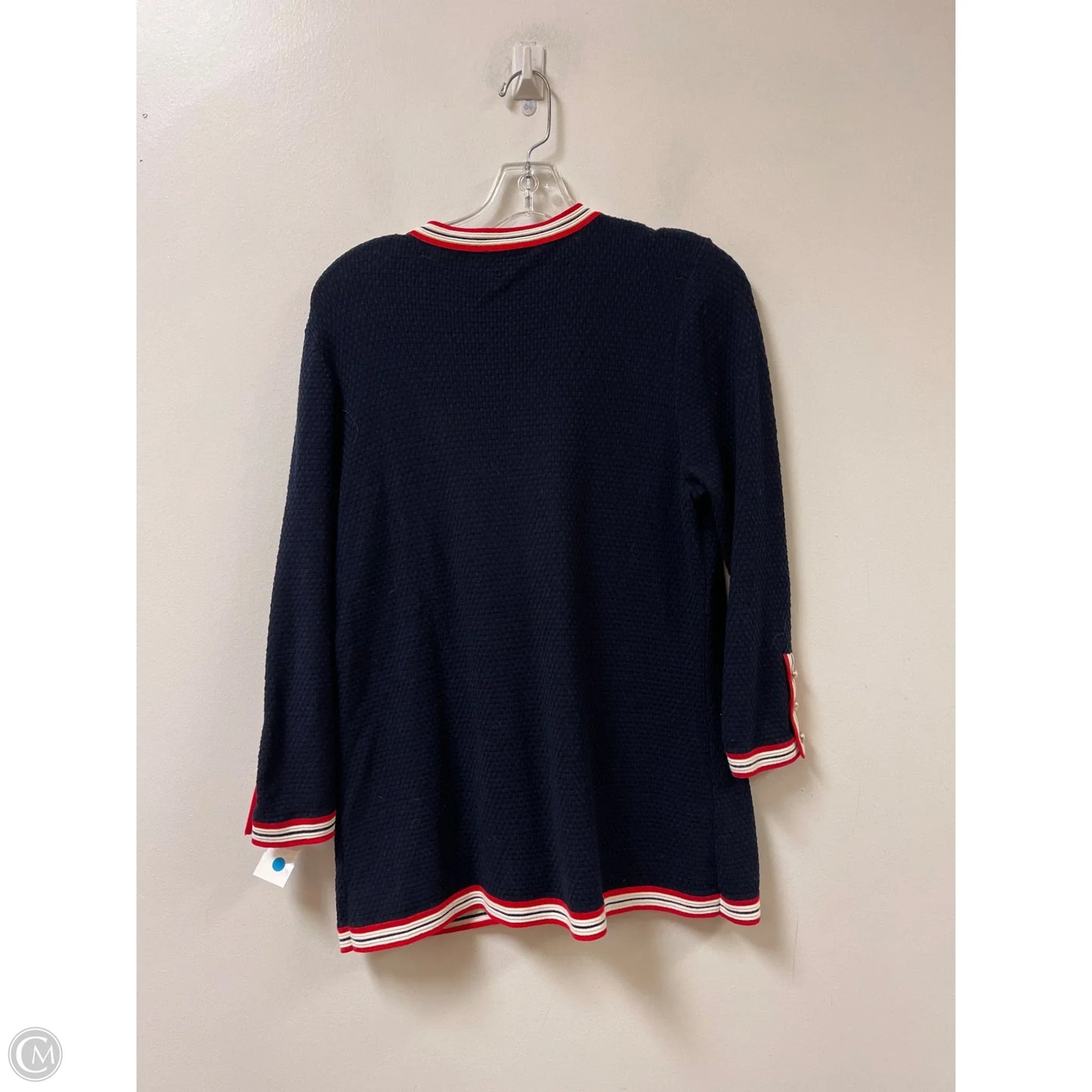 Sweater Cardigan By Talbots In Navy, Size: M