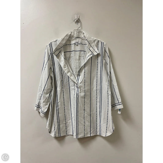 Top Long Sleeve By Chicos In White, Size: L