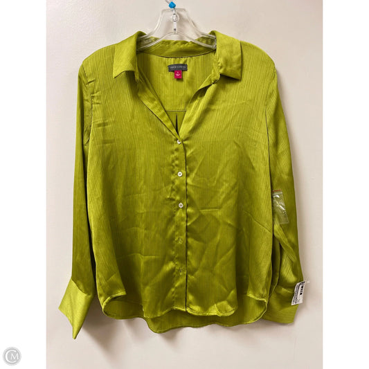 Blouse Long Sleeve By Vince Camuto In Green, Size: S