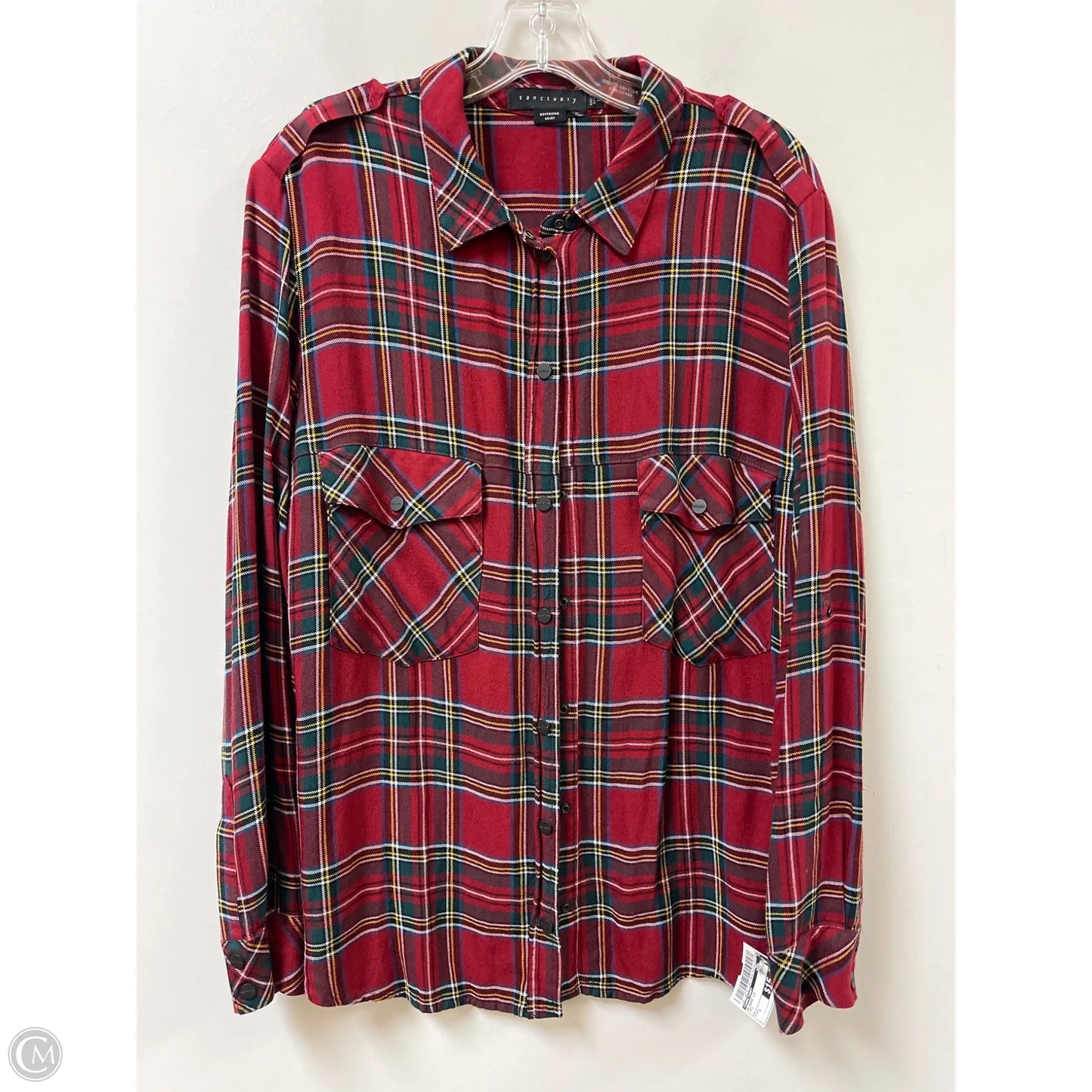 Blouse Long Sleeve By Sanctuary In Red, Size: L