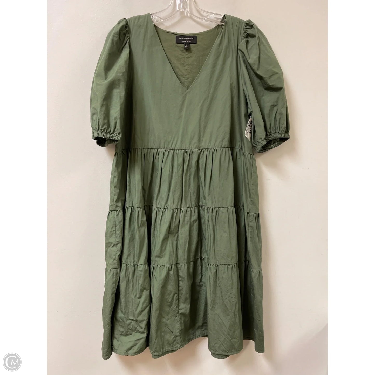 Dress Casual Midi By Banana Republic In Green, Size: M