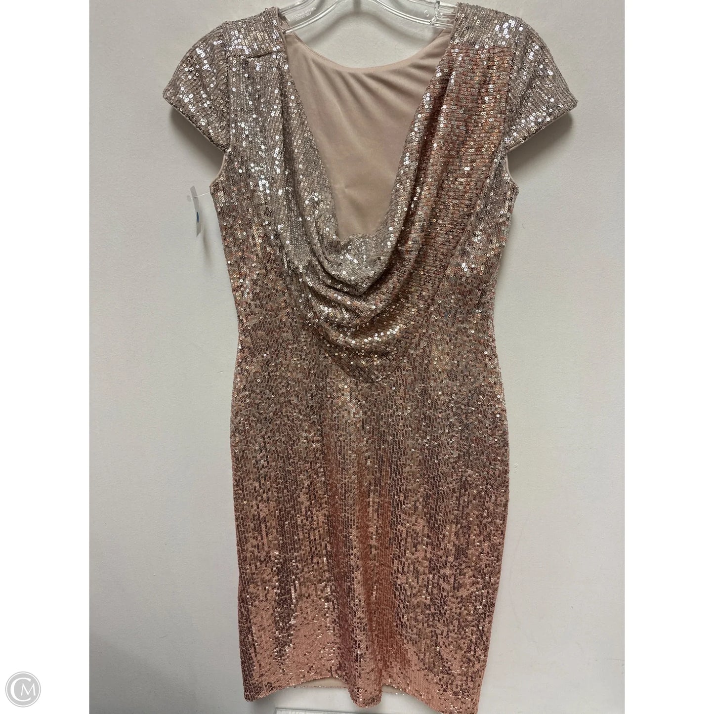 Dress Party Midi By Calvin Klein In Gold, Size: Xs