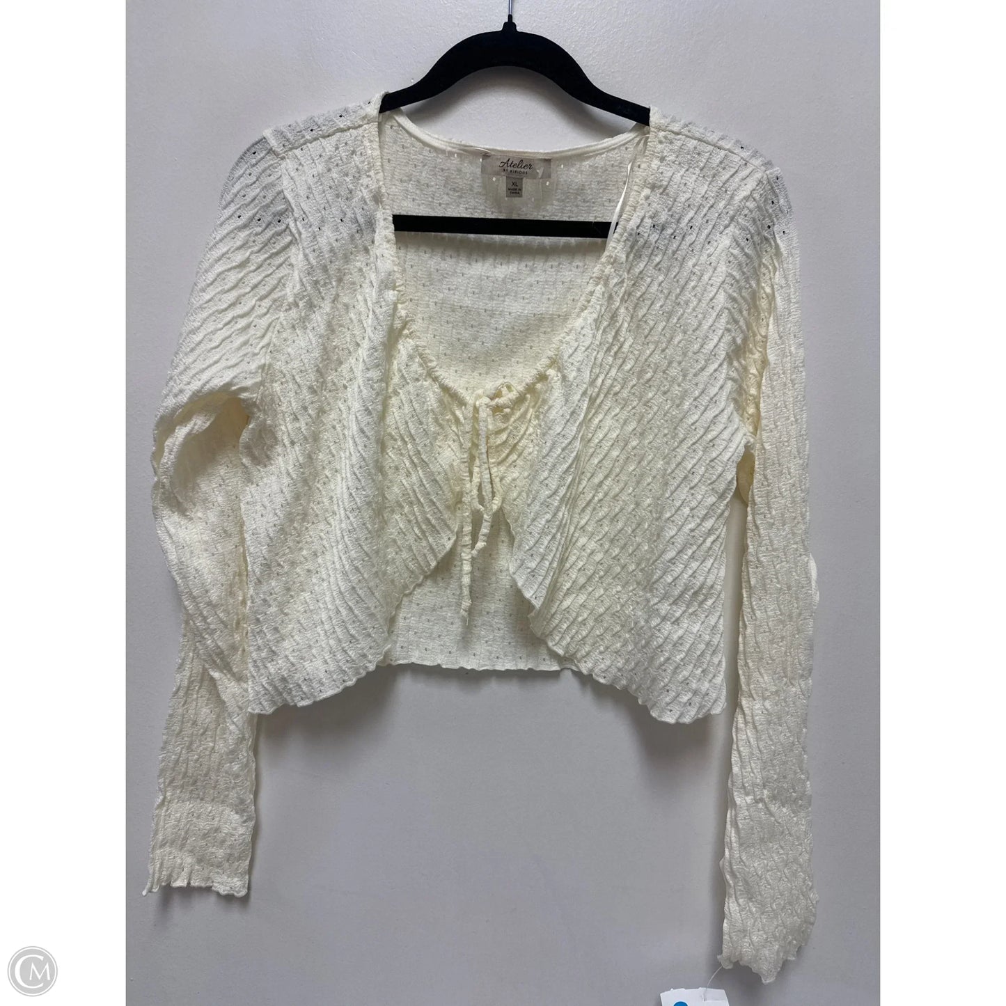 Sweater Cardigan By Atelier In Cream, Size: Xl