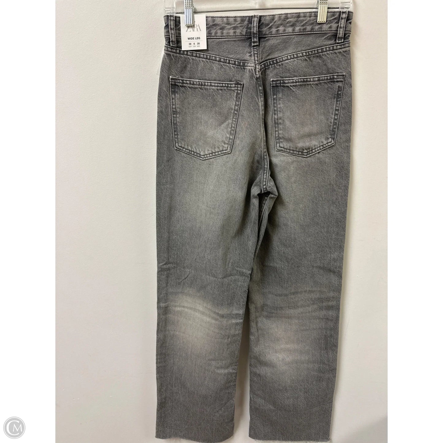 Jeans Straight By Zara In Grey, Size: 6