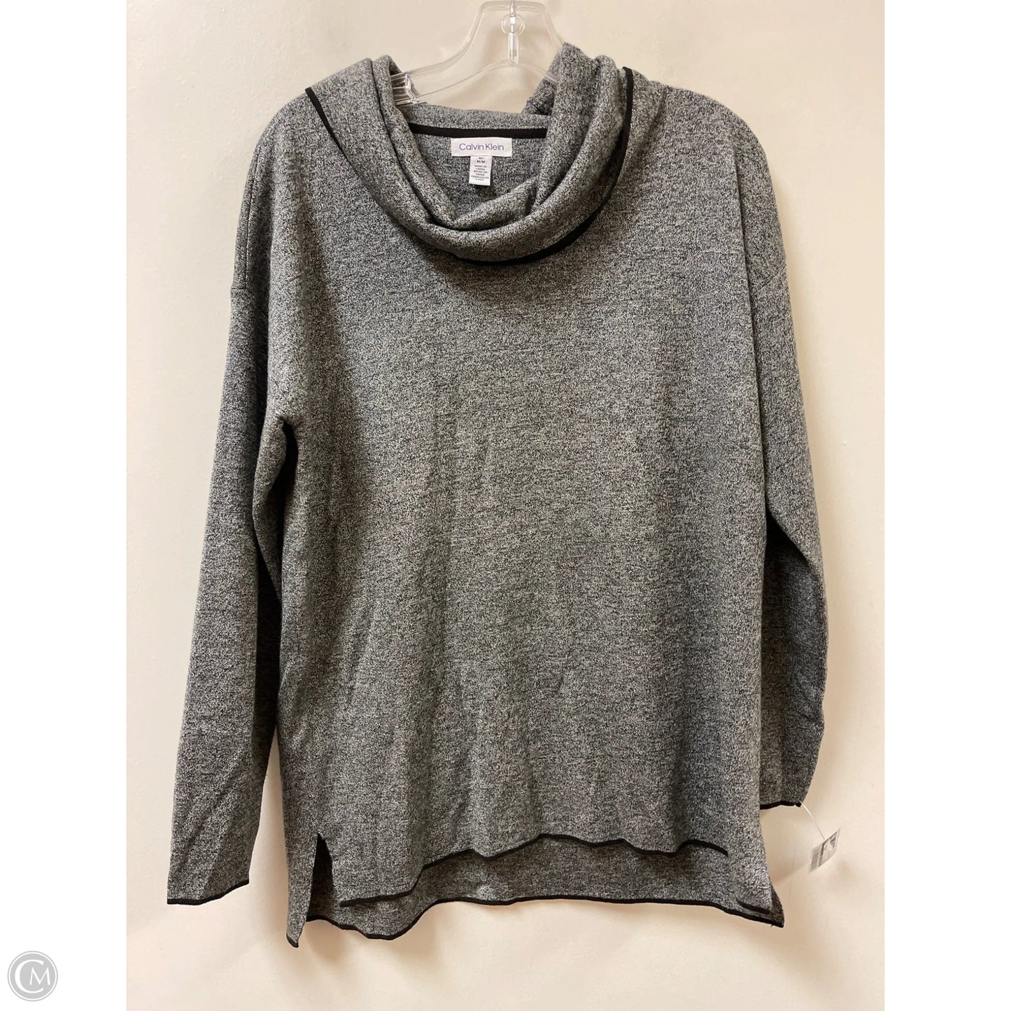 Tunic Long Sleeve By Calvin Klein In Grey, Size: M