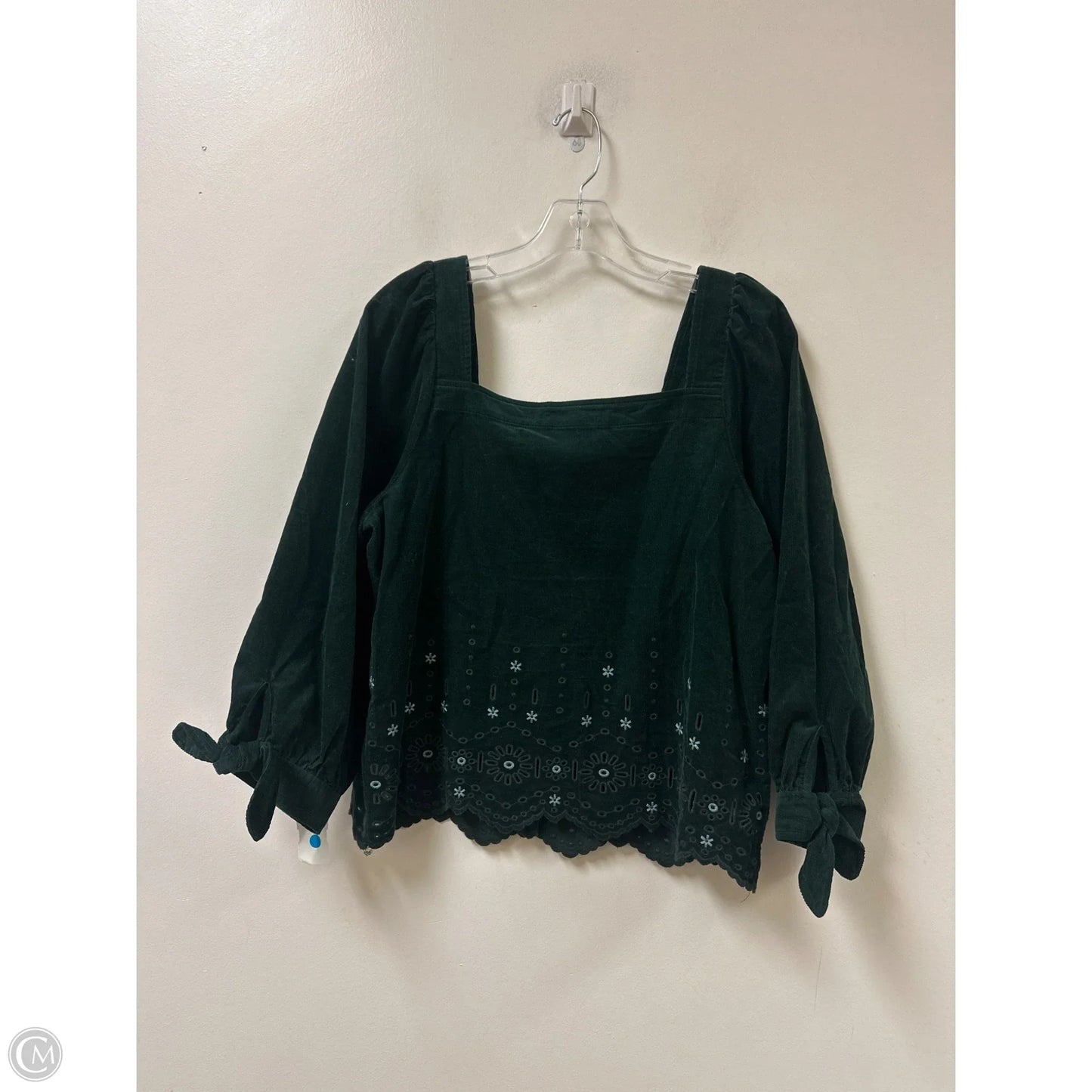 Blouse Long Sleeve By Madewell In Green, Size: M