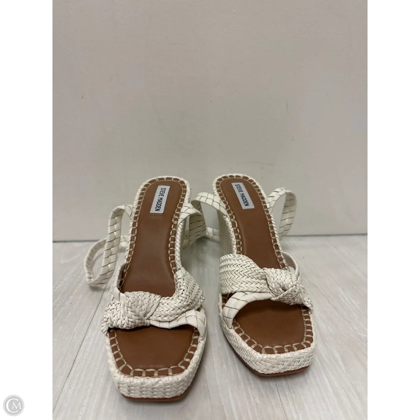 Sandals Heels Wedge By Steve Madden In White, Size: 11