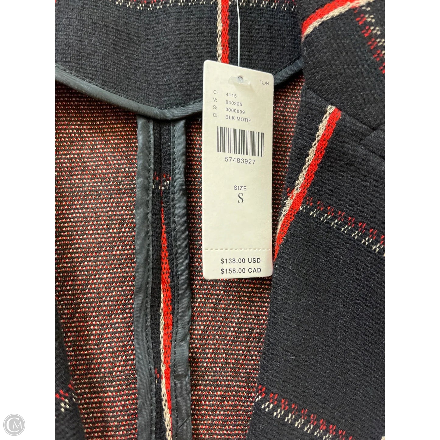 Blazer By Avec Les Filles In Black & Red, Size: S