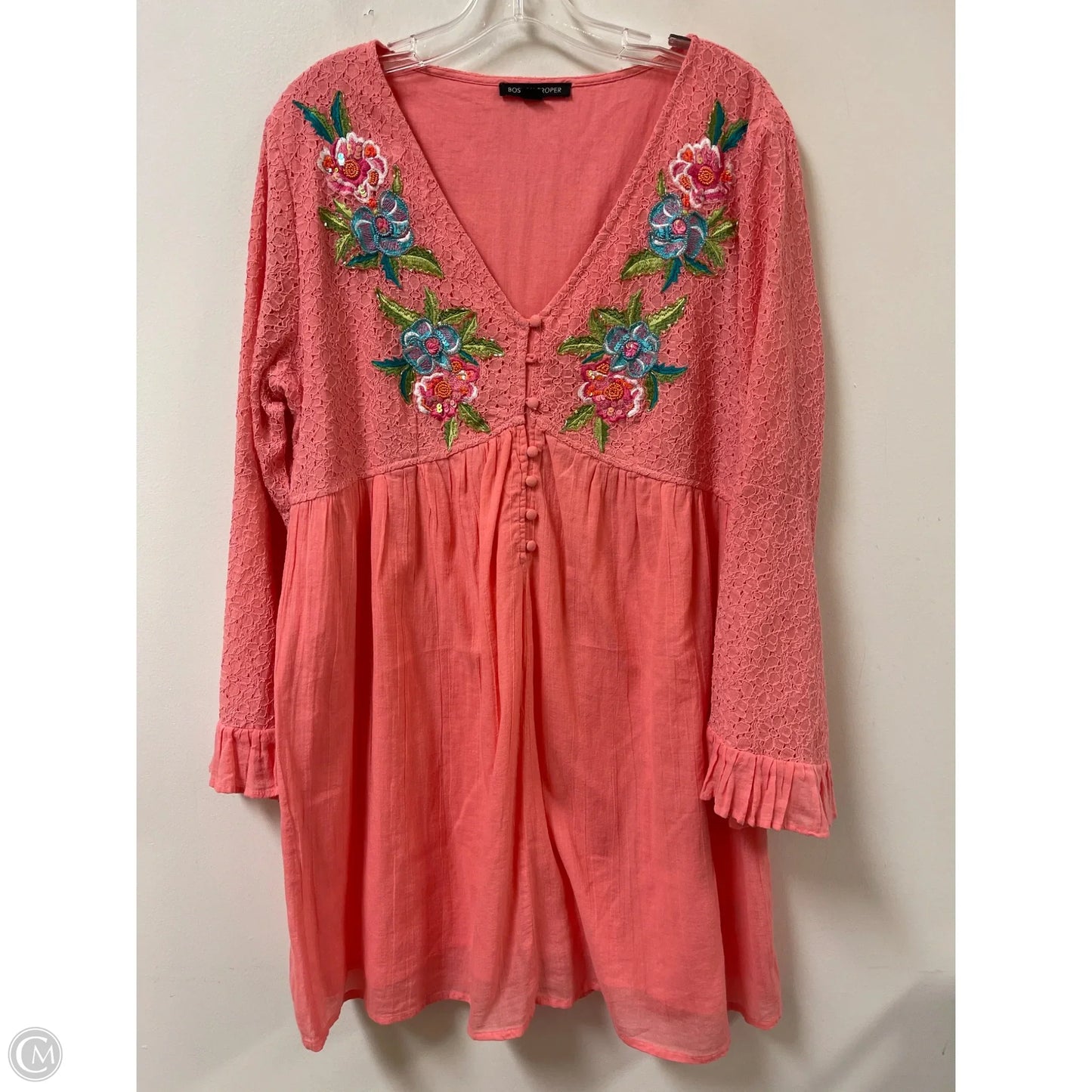 Dress Casual Midi By Boston Proper In Orange, Size: L